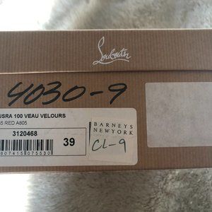 Christian Louboutin Red Shoes (size 9)  39